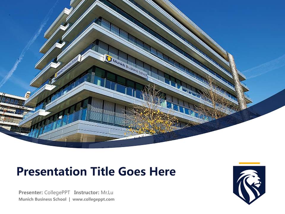 Munich Business School Course/Courseware Creation PPT Template4:3 ratio PPT effect preview image5
