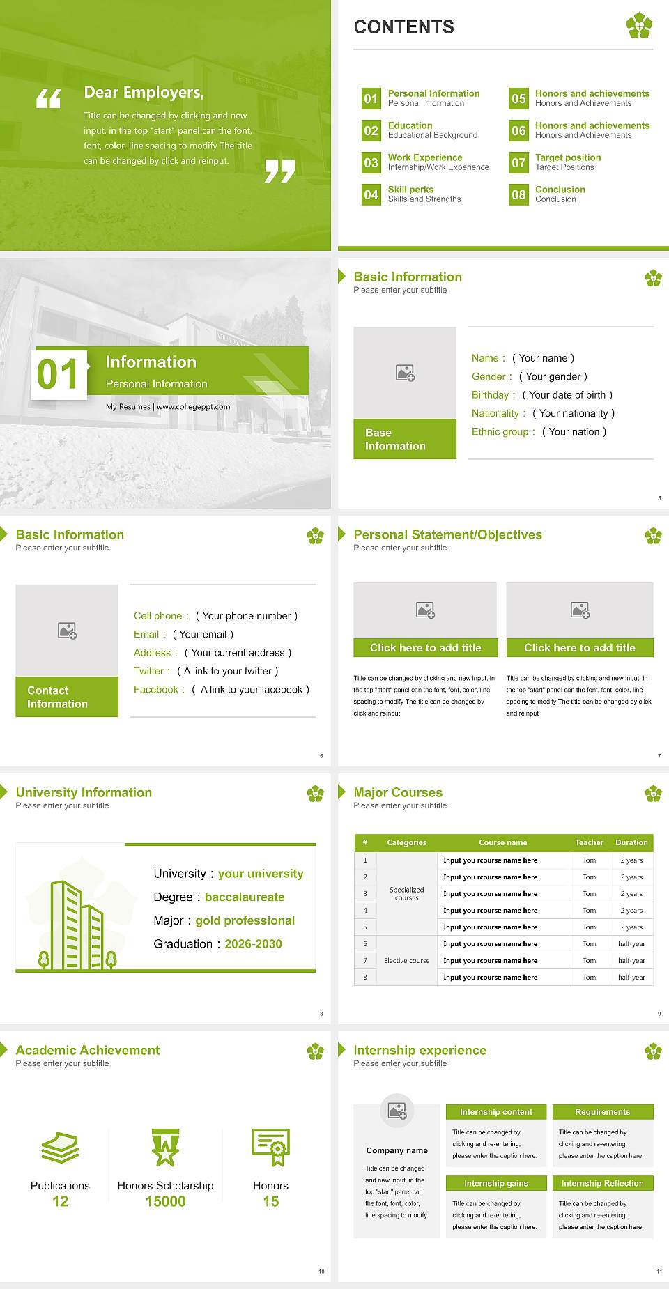 Lutheran Theological University Oberursel Resume PPT Template4:3 ratio PPT effect preview image2