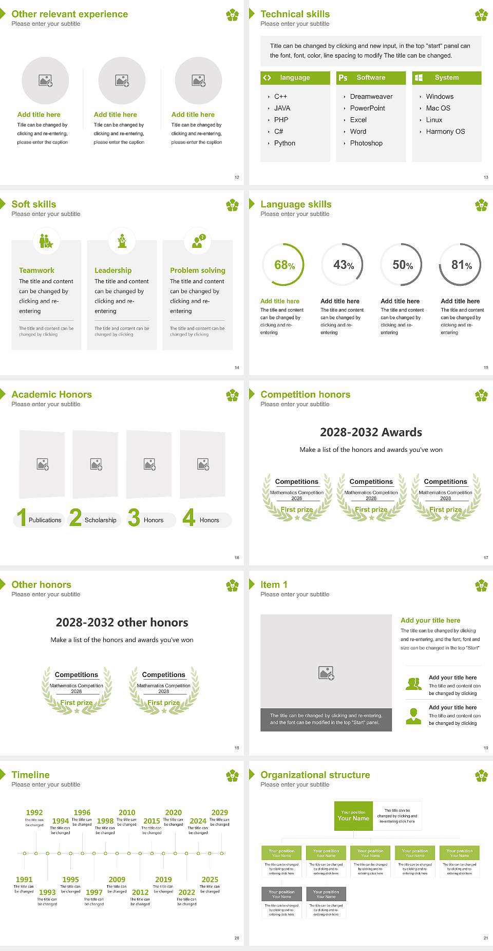 Lutheran Theological University Oberursel Resume PPT Template4:3 ratio PPT effect preview image3
