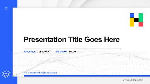 Hof University of Applied Sciences Thesis Proposal/Graduation Defense PPT Template