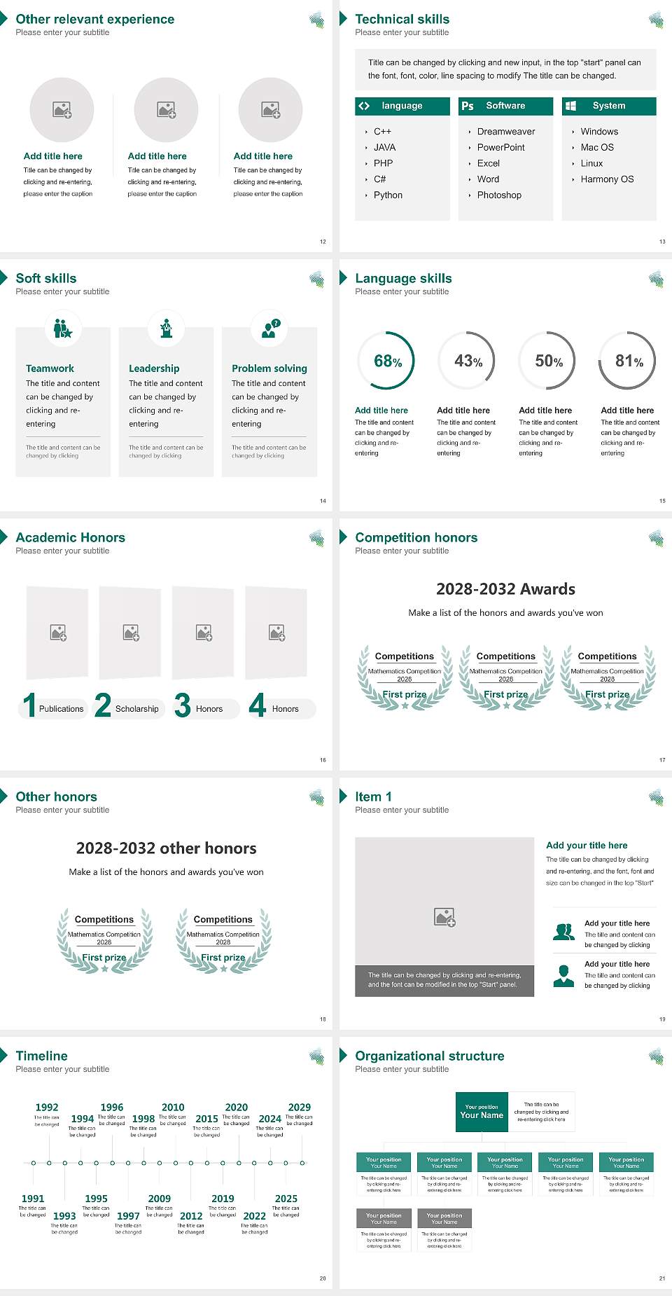 Kaiserslautern University of Applied Sciences Resume PPT Template4:3 ratio PPT effect preview image3