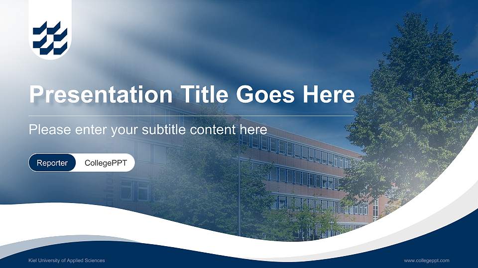 Kiel University of Applied Sciences Lecture Sharing and Networking Event PPT Template16:9 ratio PPT effect preview image
