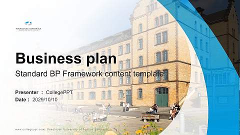 Osnabrück University of Applied Sciences Competition/Entrepreneurship Contest PPT Template