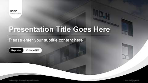 Mediadesign University of Applied Sciences Lecture Sharing and Networking Event PPT Template