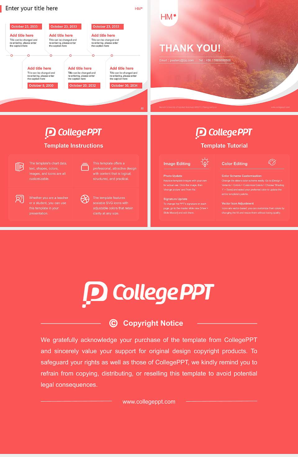 Munich University of Applied Sciences – Pasing campus Lecture Sharing and Networking Event PPT Template4:3 ratio PPT effect preview image4