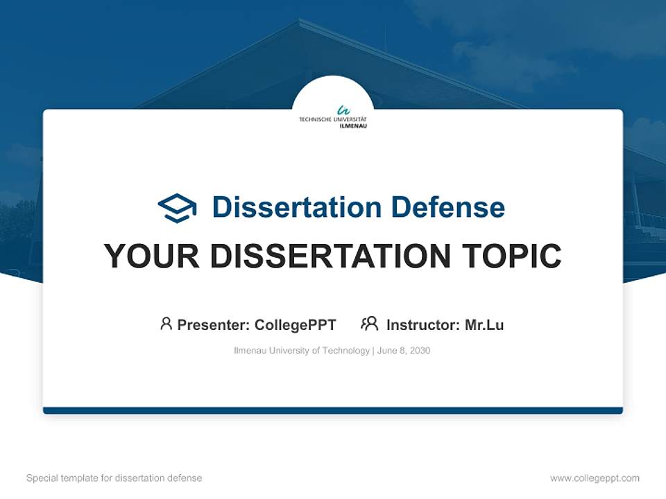 Ilmenau University of Technology Graduation Thesis Defense PPT Template4:3 ratio PPT effect preview image7
