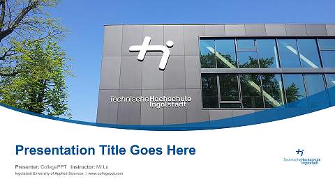 Ingolstadt University of Applied Sciences Course/Courseware Creation PPT Template