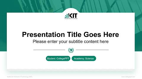 Karlsruhe Institute of Technology (KIT) National Scholarship Defense PPT Template