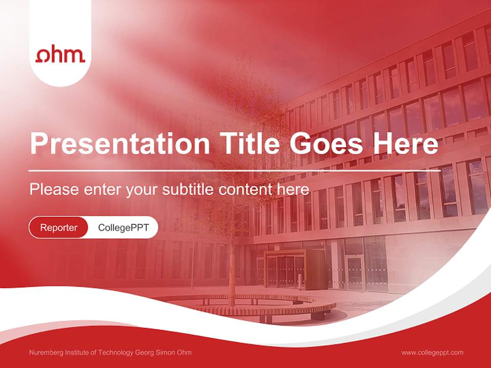 Nuremberg Institute of Technology Georg Simon Ohm Lecture Sharing and Networking Event PPT Template4:3 ratio PPT effect preview image4