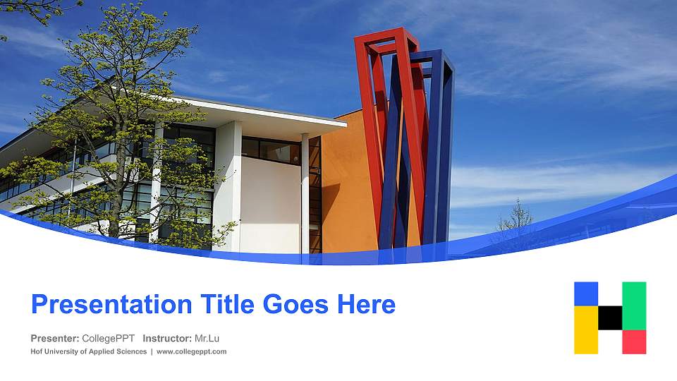 Hof University of Applied Sciences Course/Courseware Creation PPT Template16:9 ratio PPT effect preview image