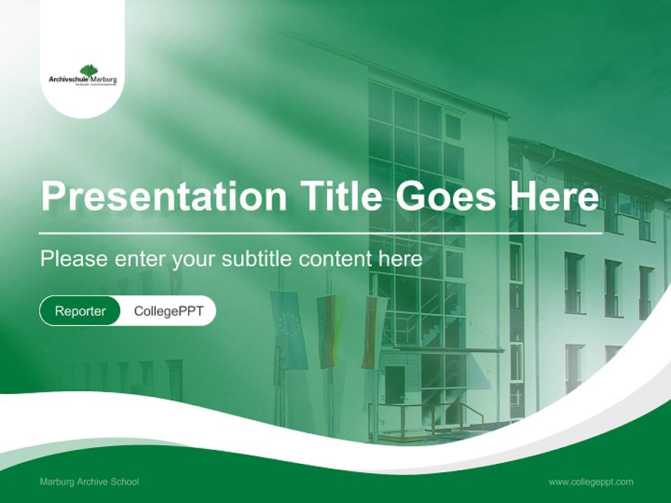 Marburg Archive School Lecture Sharing and Networking Event PPT Template4:3 ratio PPT effect preview image4