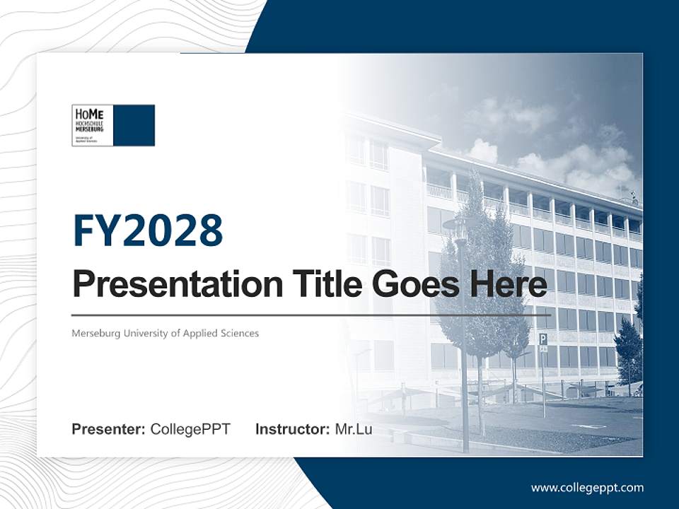Merseburg University of Applied Sciences Academic Presentation/Research Findings Report PPT Template4:3 ratio PPT effect preview image5