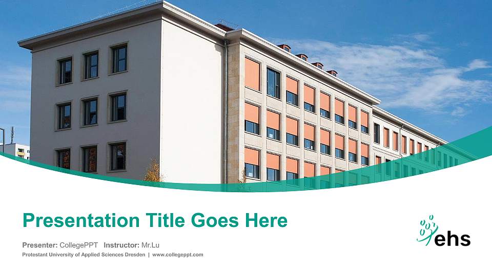 Protestant University of Applied Sciences Dresden Course/Courseware Creation PPT Template16:9 ratio PPT effect preview image