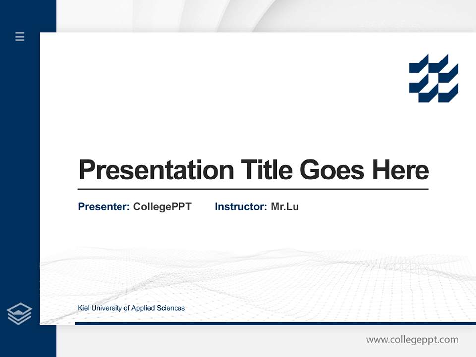 Kiel University of Applied Sciences Thesis Proposal/Graduation Defense PPT Template4:3 ratio PPT effect preview image5