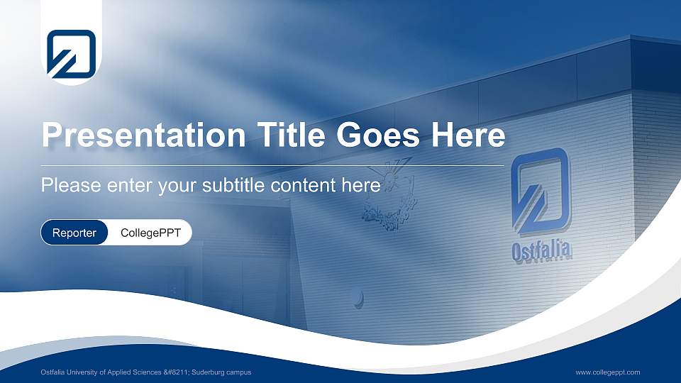 Ostfalia University of Applied Sciences – Suderburg campus Lecture Sharing and Networking Event PPT Template16:9 ratio PPT effect preview image