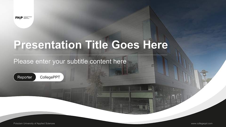 Potsdam University of Applied Sciences Lecture Sharing and Networking Event PPT Template16:9 ratio PPT effect preview image