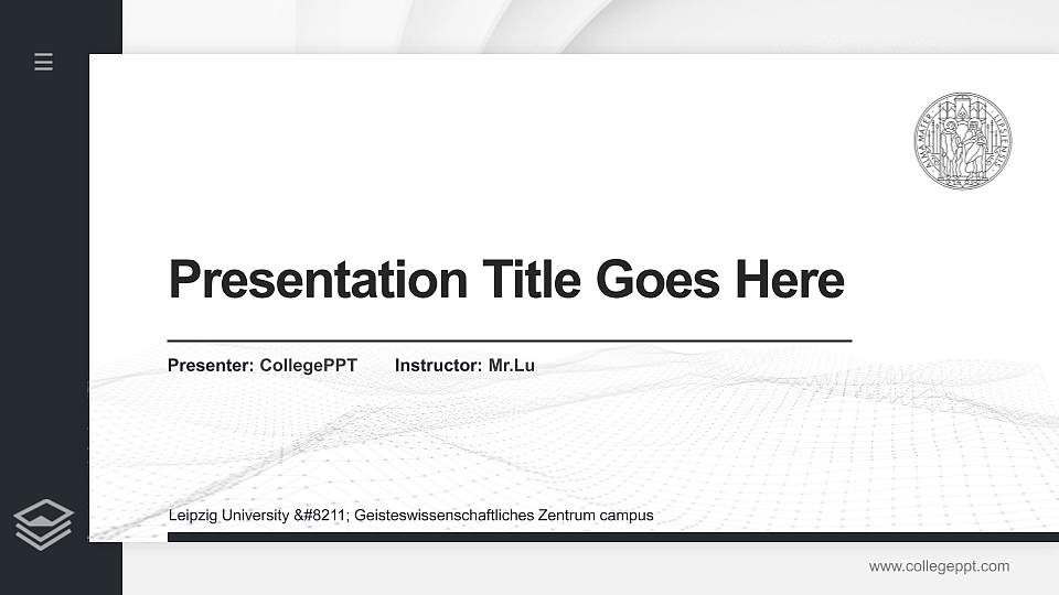 Leipzig University – Geisteswissenschaftliches Zentrum campus Thesis Proposal/Graduation Defense PPT Template16:9 ratio PPT effect preview image