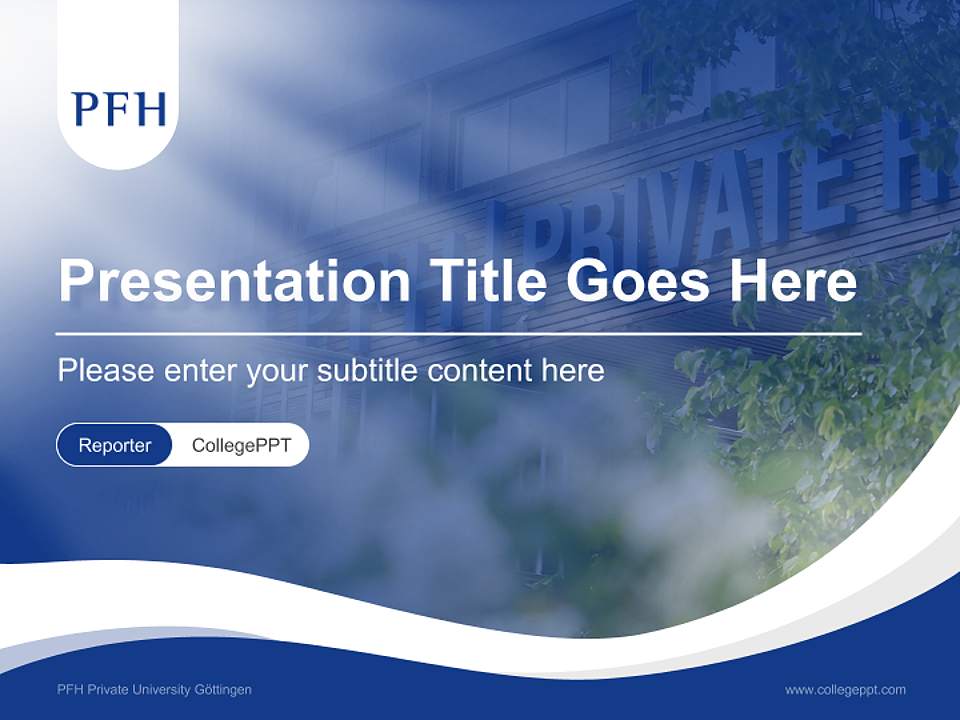 PFH Private University Göttingen Lecture Sharing and Networking Event PPT Template4:3 ratio PPT effect preview image4