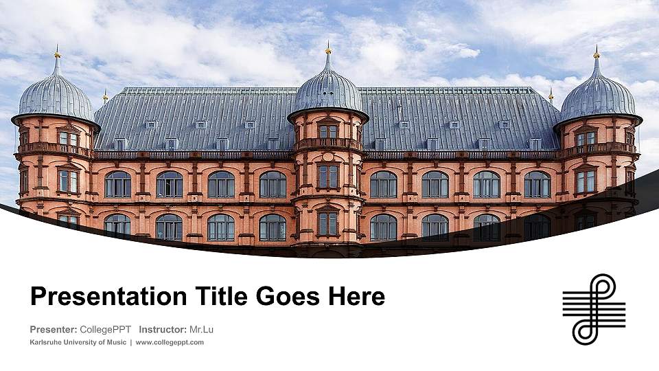 Karlsruhe University of Music Course/Courseware Creation PPT Template16:9 ratio PPT effect preview image