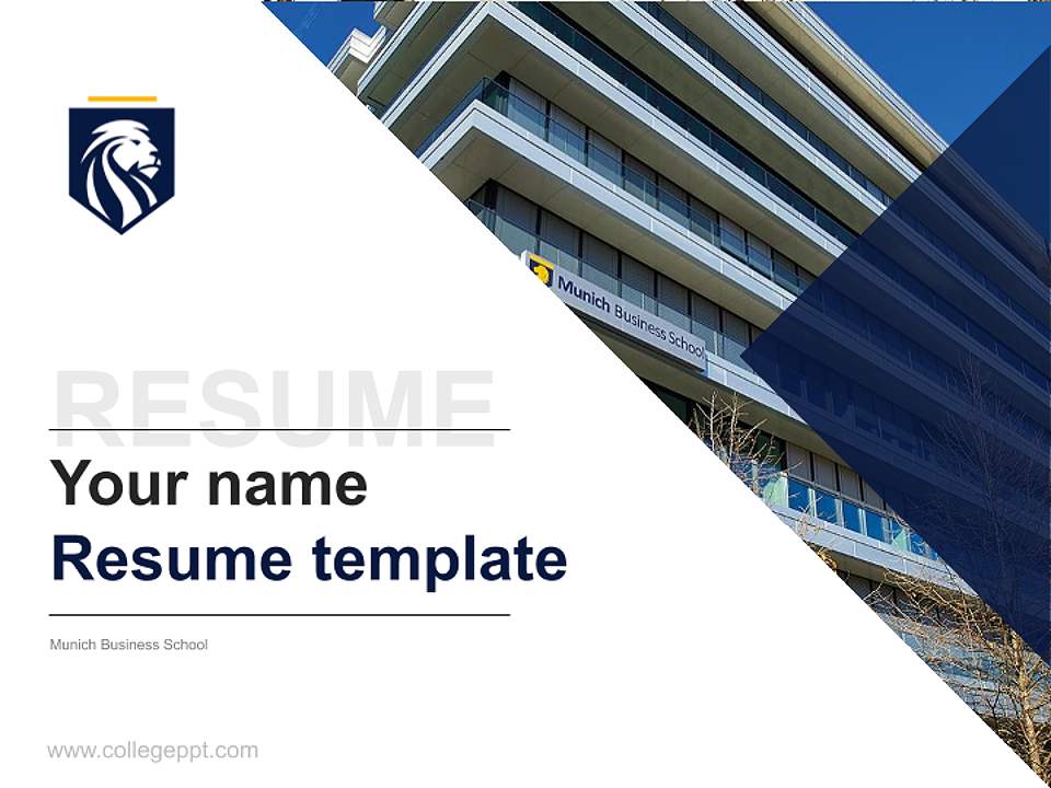 Munich Business School Resume PPT Template4:3 ratio PPT effect preview image5