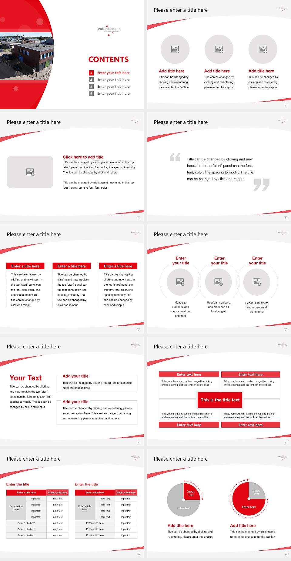 Jade University of Applied Sciences – Elsfleth campus Course/Courseware Creation PPT Template4:3 ratio PPT effect preview image2