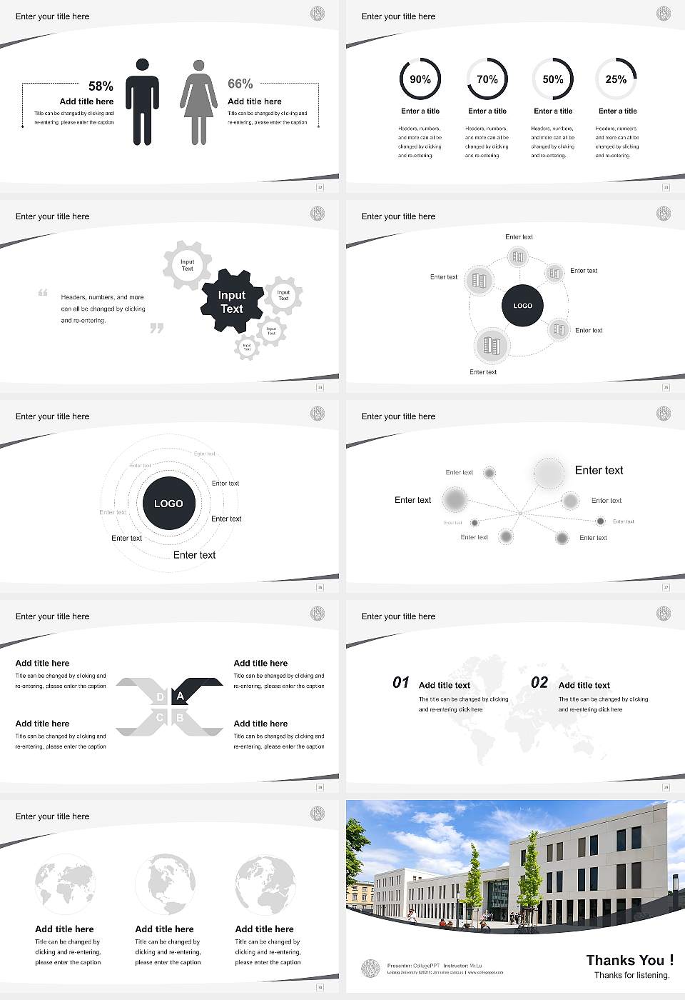 Leipzig University – Jahnallee campus Course/Courseware Creation PPT Template16:9 ratio PPT effect preview image4