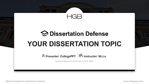 Leipzig Academy of Visual Arts Graduation Thesis Defense PPT Template