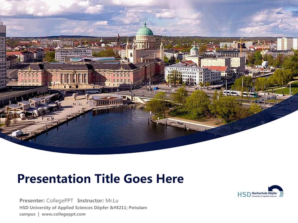 HSD University of Applied Sciences Döpfer – Potsdam campus Course/Courseware Creation PPT Template4:3 ratio PPT effect preview image5