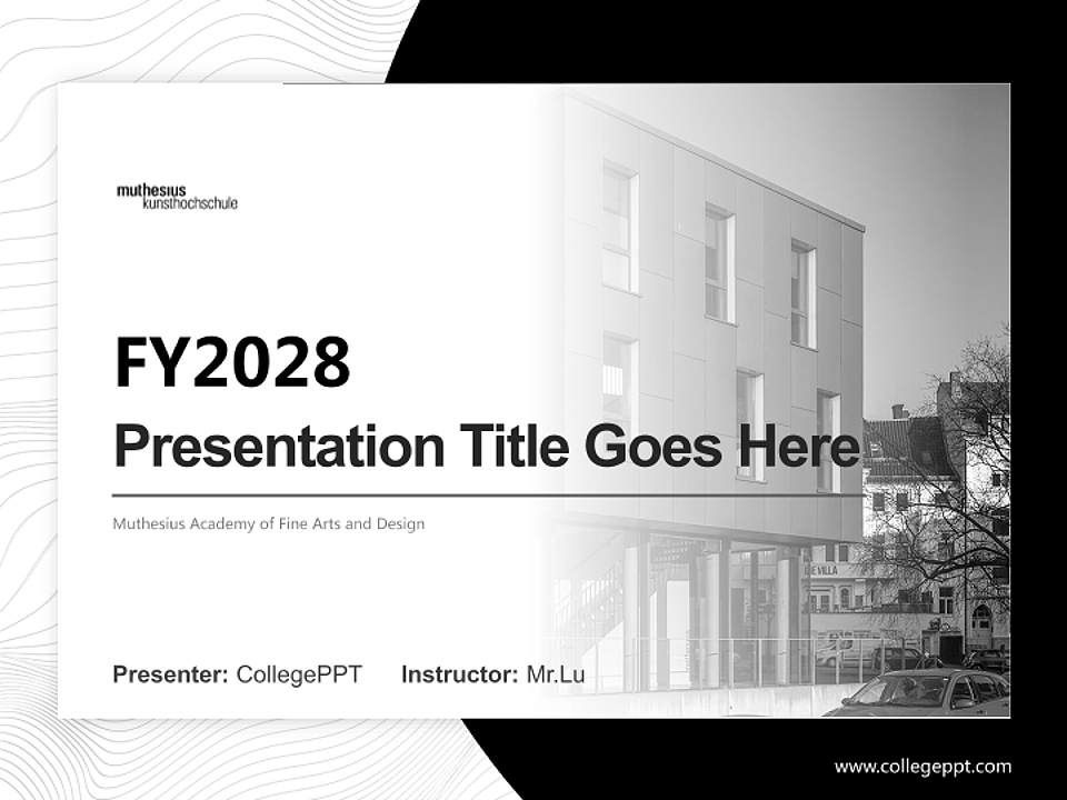 Muthesius Academy of Fine Arts and Design Academic Presentation/Research Findings Report PPT Template4:3 ratio PPT effect preview image5