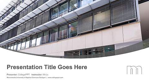 Macromedia University of Applied Sciences Stuttgart Course/Courseware Creation PPT Template
