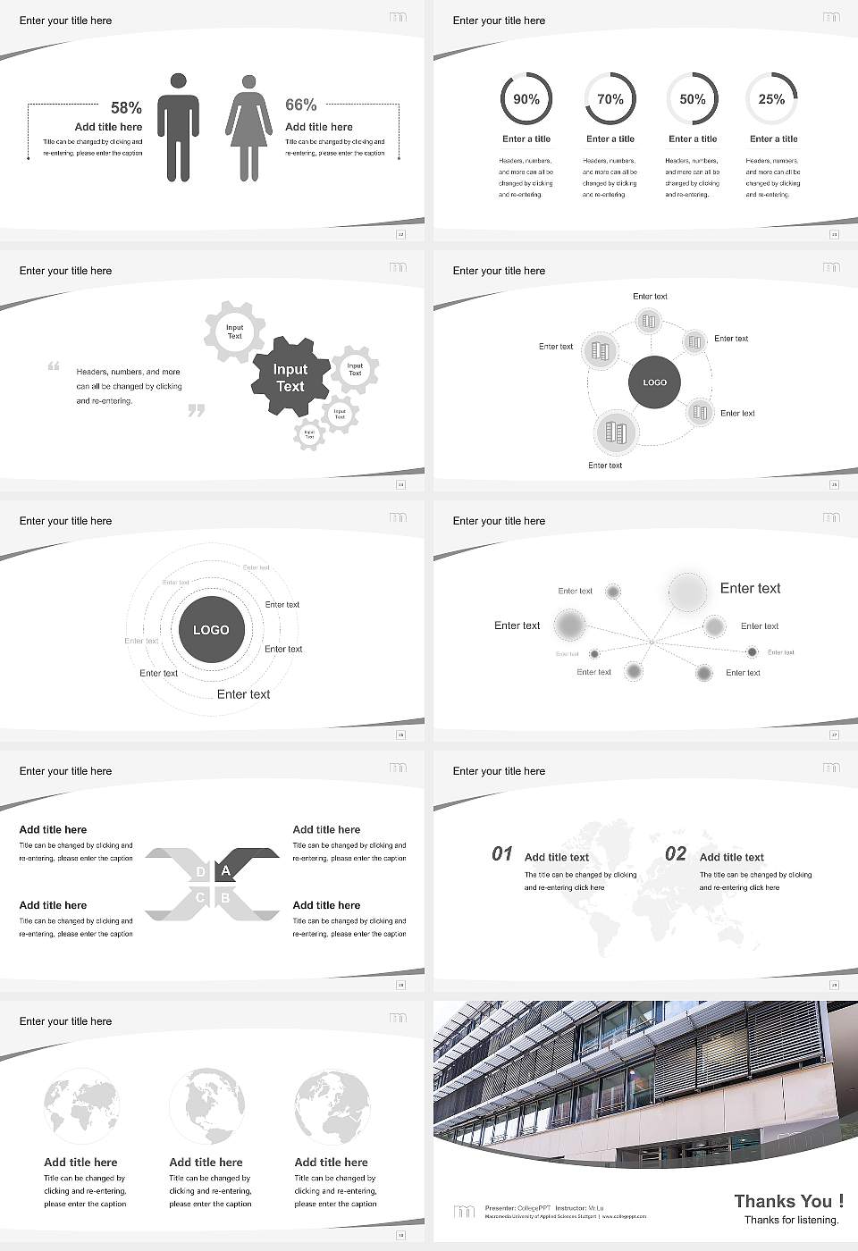Macromedia University of Applied Sciences Stuttgart Course/Courseware Creation PPT Template16:9 ratio PPT effect preview image4