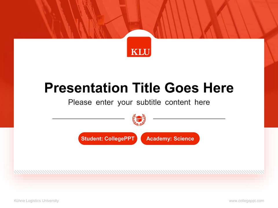Kühne Logistics University National Scholarship Defense PPT Template4:3 ratio PPT effect preview image4