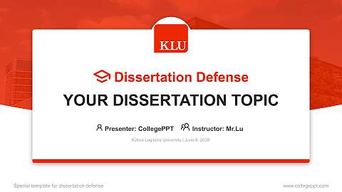 Kühne Logistics University Graduation Thesis Defense PPT Template