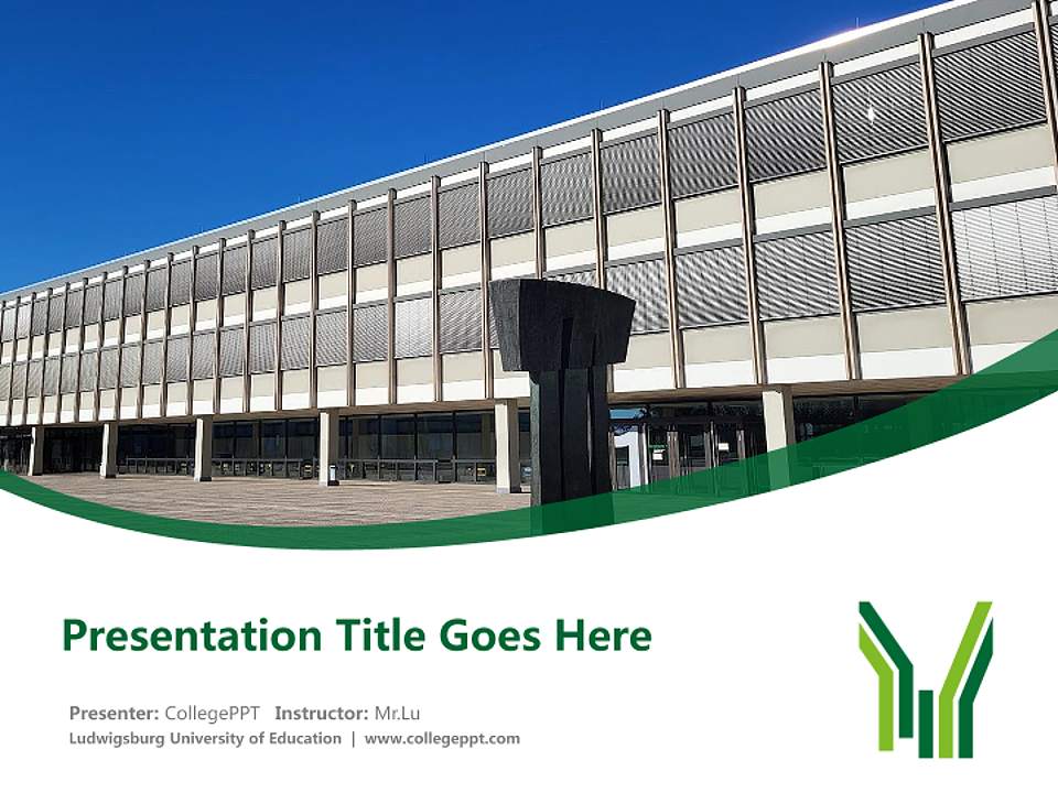 Ludwigsburg University of Education Course/Courseware Creation PPT Template4:3 ratio PPT effect preview image5