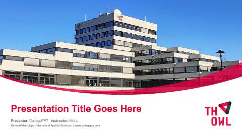 Ostwestfalen-Lippe University of Applied Sciences Course/Courseware Creation PPT Template