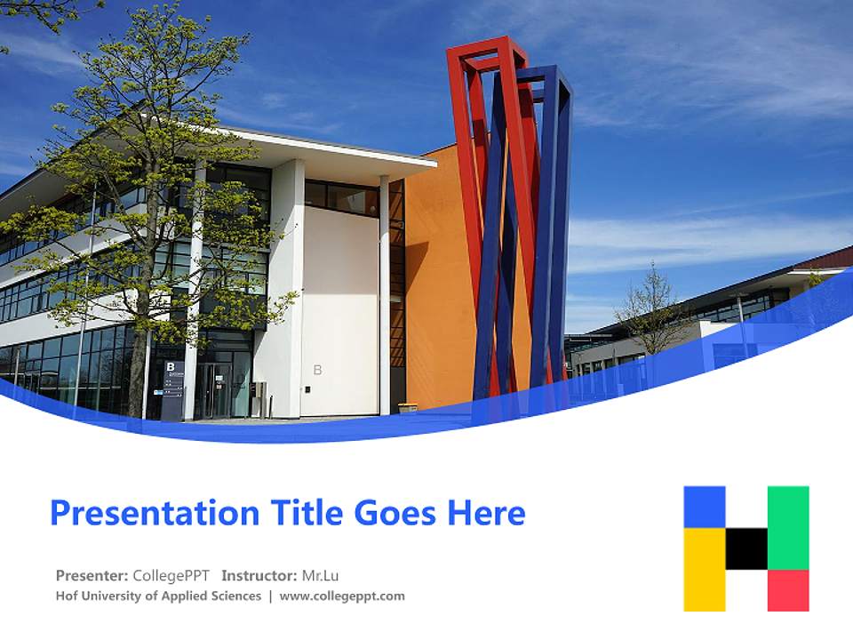 Hof University of Applied Sciences Course/Courseware Creation PPT Template4:3 ratio PPT effect preview image5