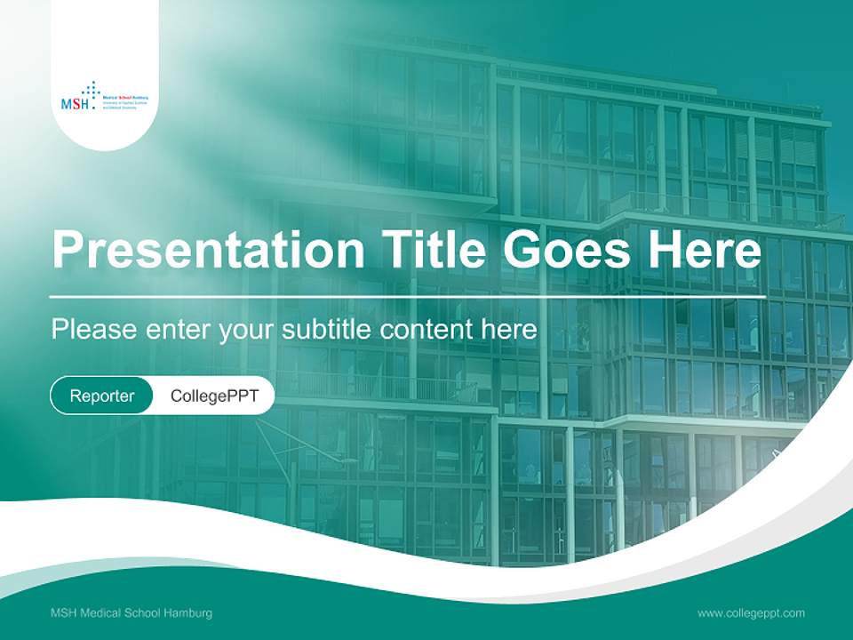 MSH Medical School Hamburg Lecture Sharing and Networking Event PPT Template4:3 ratio PPT effect preview image4