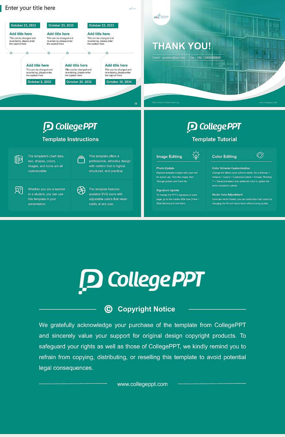 MSH Medical School Hamburg Lecture Sharing and Networking Event PPT Template4:3 ratio PPT effect preview image4