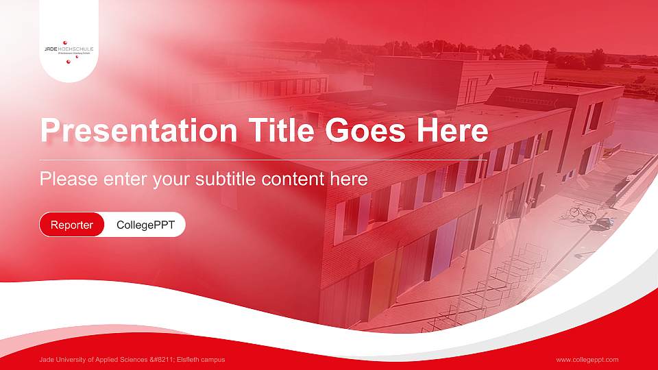 Jade University of Applied Sciences – Elsfleth campus Lecture Sharing and Networking Event PPT Template16:9 ratio PPT effect preview image