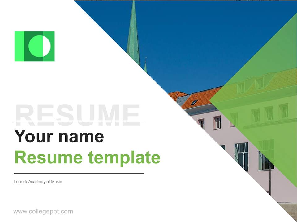 Lübeck Academy of Music Resume PPT Template4:3 ratio PPT effect preview image5