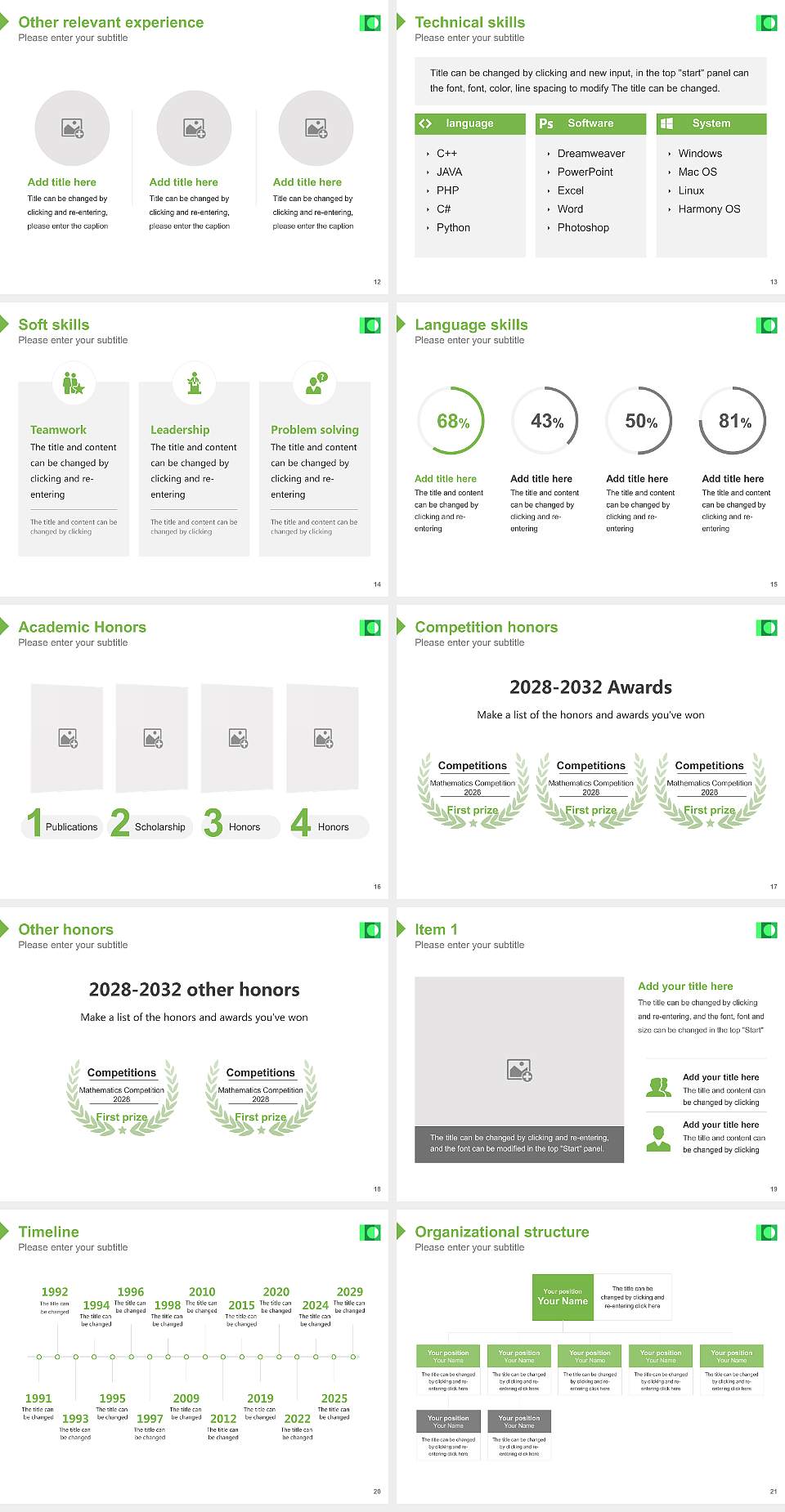 Lübeck Academy of Music Resume PPT Template4:3 ratio PPT effect preview image3