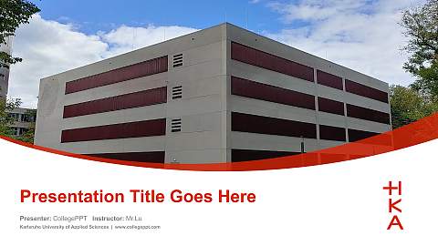 Karlsruhe University of Applied Sciences Course/Courseware Creation PPT Template