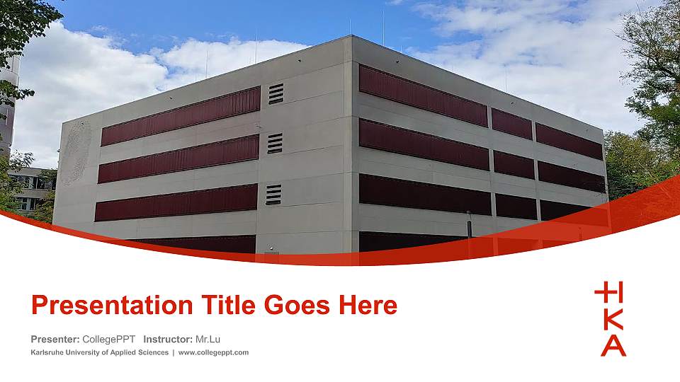 Karlsruhe University of Applied Sciences Course/Courseware Creation PPT Template16:9 ratio PPT effect preview image