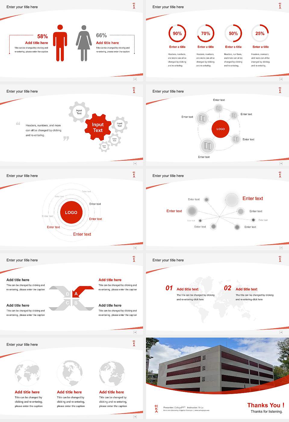 Karlsruhe University of Applied Sciences Course/Courseware Creation PPT Template16:9 ratio PPT effect preview image4