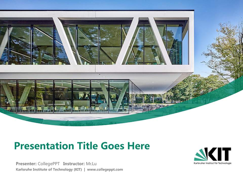 Karlsruhe Institute of Technology (KIT) Course/Courseware Creation PPT Template4:3 ratio PPT effect preview image5