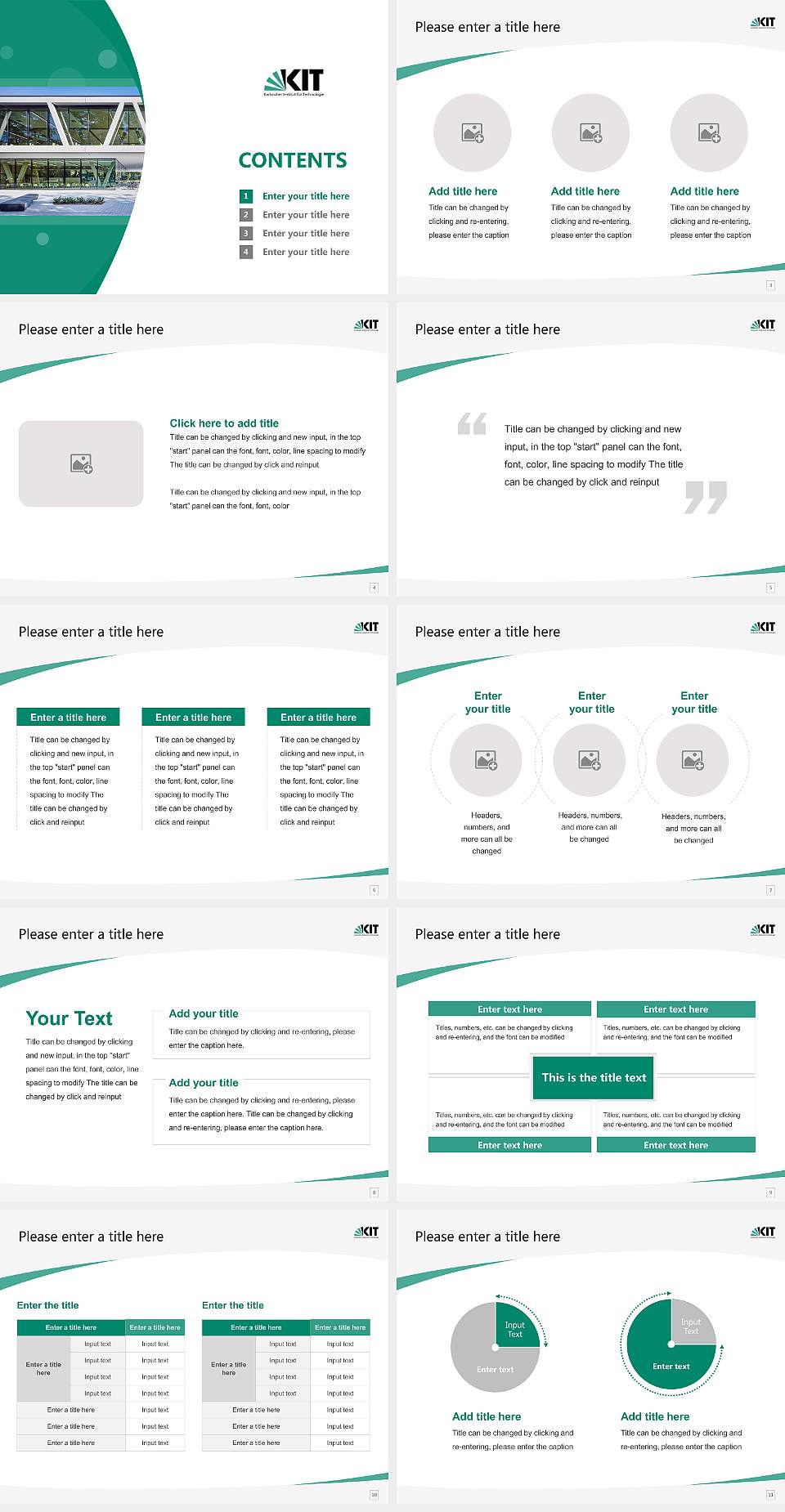 Karlsruhe Institute of Technology (KIT) Course/Courseware Creation PPT Template4:3 ratio PPT effect preview image2