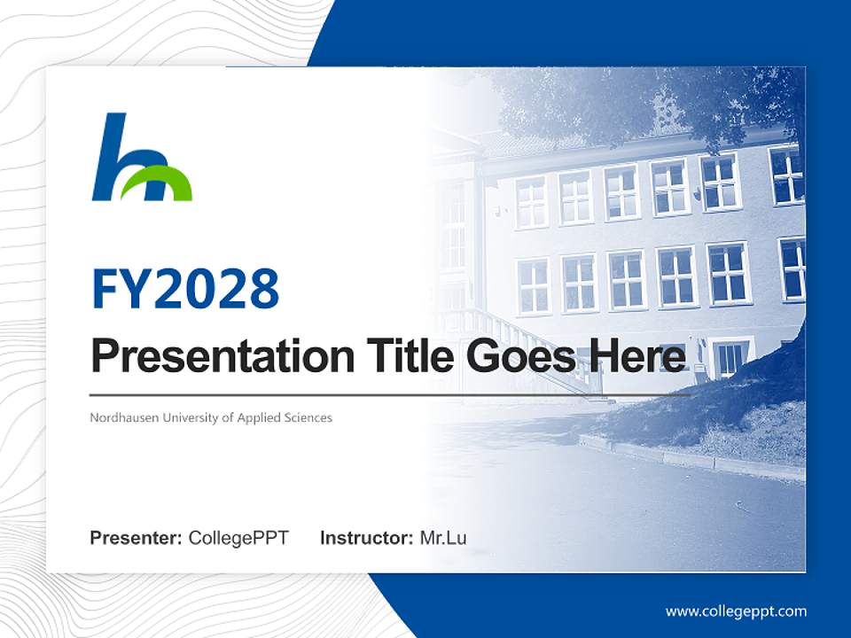 Nordhausen University of Applied Sciences Academic Presentation/Research Findings Report PPT Template4:3 ratio PPT effect preview image5