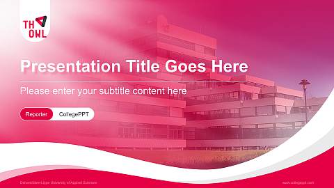 Ostwestfalen-Lippe University of Applied Sciences Lecture Sharing and Networking Event PPT Template