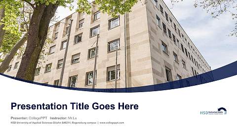 HSD University of Applied Sciences Döpfer – Regensburg campus Course/Courseware Creation PPT Template
