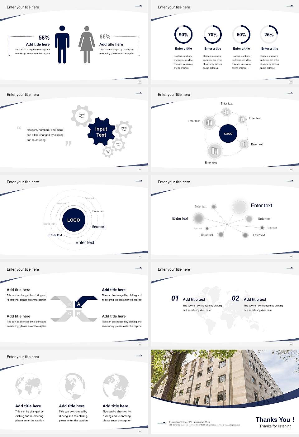 HSD University of Applied Sciences Döpfer – Regensburg campus Course/Courseware Creation PPT Template16:9 ratio PPT effect preview image4